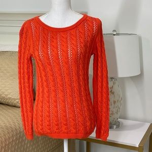 Lands' End Drifter Open Knit Pullover Sweater Size Small